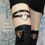 Rock Leather Garter Belt Elastic Leg - Alt Style Clothing