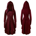 Women's Renaissance Archer Cosplay Costume - Hooded Medieval Dress