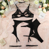 Cut Out Bra Brief Set 4-Pieces