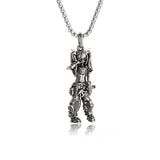 Silver Plated Captivity Bondage Goddess Pendant - Demon Girl Necklace