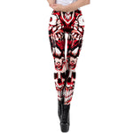 Gothic Print High-Waisted Fitness Leggings – Perfect for Workouts