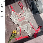 Lace Lingerie Outfit For Woman Contrast Color Sensual Seamless Underwear - Alt Style Clothing