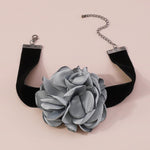 Gothic Elegant Lace Big Flower Clavicle Chain Necklace