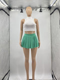 High Waist Mini Pleated Skirt - Alt Style Clothing
