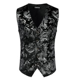 Steampunk Gothic Double-Breasted Cosplay Vest - V-Neck Design