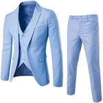 Men's 3-Piece Elegant Business Suit Set - Classic Blazer, Vest, and Pants