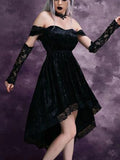 Gothic Mini Party Draped Bodycon Vintage Satin Dress