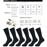 6 pairs Men's socks Black Cotton Dress Socks High quality