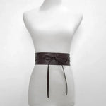 Dress Leather Bowknot Wide Belt