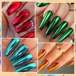 7ml Red Metallic Color Gel Nail Polish - Red, Gold, Silver Semi-Permanent Soak Off UV Gel Varnish