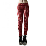 Retro Steampunk PU Leather Pants for Women