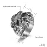 Vintage Gothic Unique Skull Ring – Stainless Steel Punk Style