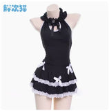 Sweet Japanese Lace Bow Maid Dress Sleepwear – Cute and Playful Style