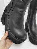 Ankle Boots Platform Thick Sole Chunky Heels