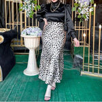 Satin Skirt like Silk High Waist Long Mermaid Trumpet Skirt - Alt Style Clothing