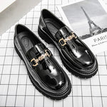 Patent Leather Platform Loafers – Slip-On Derby Shoes