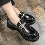 Patent Leather Platform Loafers – Slip-On Derby Shoes