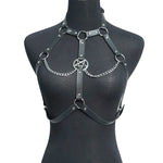 Gothic Leather Chest Harness – Bold Body Accessory