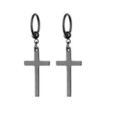 Stainless Steel Cross Skull Star Scorpion Tassel Chain Stud Earrings