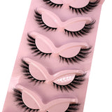 New Cat Eye Mink Eyelashes - 3D Curl Winged Natural Thick False Lashes