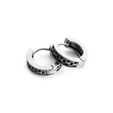 Punk Rock Skull Stainless Steel Hoop Earrings