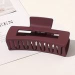 4-Piece Solid Color Shark Hair Clips Set - Fashionable Acrylic Hair Claws