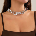 Exaggerated Heavy Metal Thick Chain Choker - Trendy Unisex Necklace