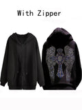 Women's Solid Zip-Up Hoodie with Drawstring and Shoulder Detail