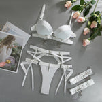 Fine Lingerie Sexy Fancy Underwear 5-Piece Delicate Luxury Set - Alt Style Clothing