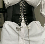 Butterfly Chain Corset Wide Cincher Belt - Alt Style Clothing