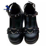 Flats Sweet Heart Buckle Shoes - Alt Style Clothing