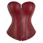 Overbust Leather Corset Bustier Top Perfect for Nightclub