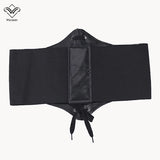 PU Leather Wide Underbust Corset Belt – Fashion Waist Shaper for Bold Style