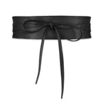 Dress Leather Bowknot Wide Belt