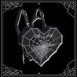 Gothic Spiderweb Heart Shaped Bag - Alt Style Clothing