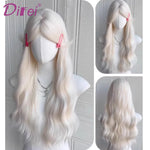 White Gold Water Ripple Synthetic Wig – Gothic Dark Fairy Tale Style