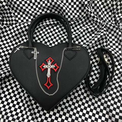 Gothic Style Love Heart Purse