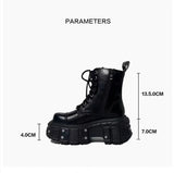 Step into Autumn in Style with Platform Ankle Boots - Perfect for Goths, Metalheads, and Alternative Fashion Lovers