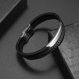 Classic Hand-Woven Leather Bracelet - Nordic Amulet Design