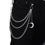 Punk Pants Chain Pentagram Keychain - Alt Style Clothing