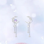 Gothic Irregular Moonstone Star Earrings – Trendy Asymmetrical Design