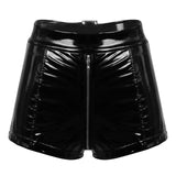 Adjustable Buckle Zipper Crotch Rave Booty Shorts - Alt Style Clothing