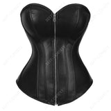 Overbust Leather Corset Bustier Top Perfect for Nightclub