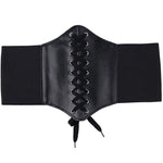 PU Leather Wide Underbust Corset Belt – Fashion Waist Shaper for Bold Style