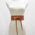 Dress Leather Bowknot Wide Belt