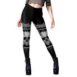 Gothic Leggings With Dark Print - Alt Style Clothing
