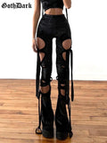 Goth Velvet Hollow Out Mall Gothic Pencil Pants - Alt Style Clothing