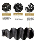 20-Inch Brazilian Body Wave Remy Hair Weave Bundles - 100% Human Hair Extensions