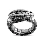 Dragon Hoop Earrings with Snap Closure for Men – Tin Alloy