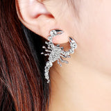 Full Crystal Scorpion Stud Earrings